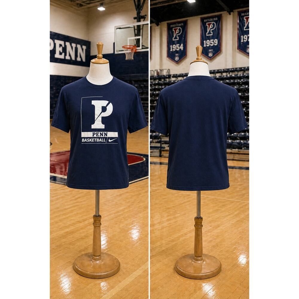 Nike Penn Basketball Tee Navy Shirt Men’s XL University of Pennsylvania